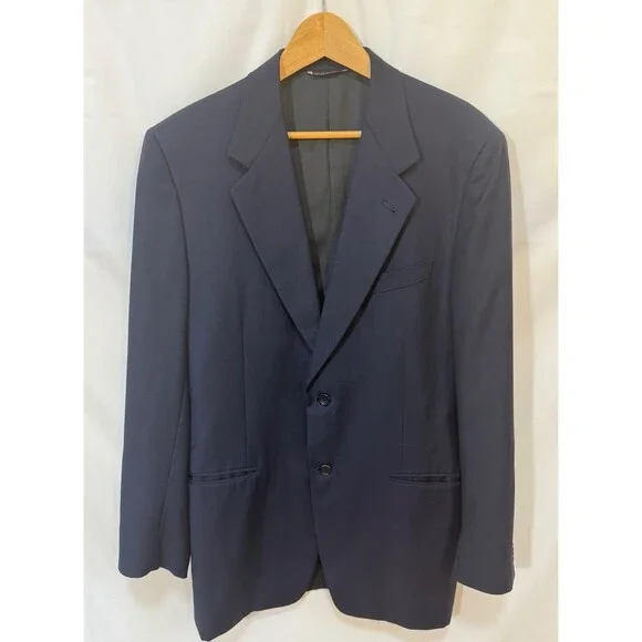 CANALI PROPOSTA Mens 42L Navy Wool Italy Blazer Sport Coat Suit Jacket